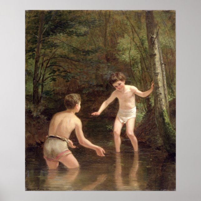 Bathing Boys, 1873 Poster (Framsidan)
