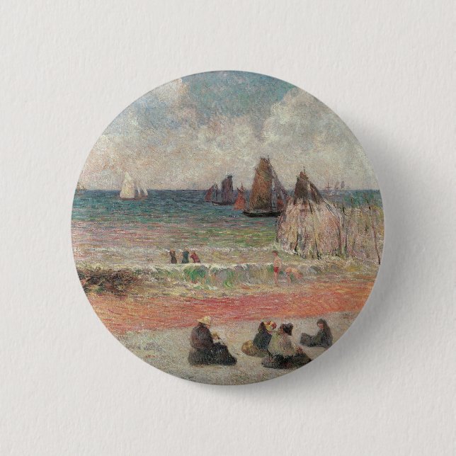Bathing Dieppe av Paul Gauguin Knapp (Framsida)