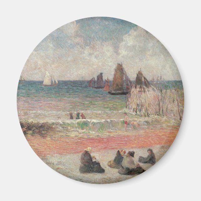 Bathing Dieppe av Paul Gauguin Magnet (Framsidan)