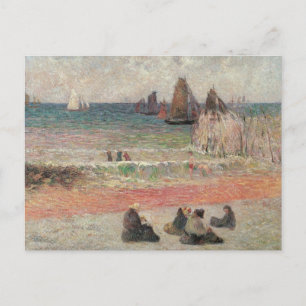 "Bathing Dieppe by Paul Gauguin", Vintage Fine Art Vykort