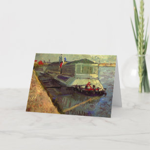 Bathing Float på Seine Asniere av Vincent van Gogh Kort