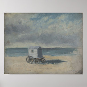 Bathing Hut på stranden (1876) James Ensor Poster
