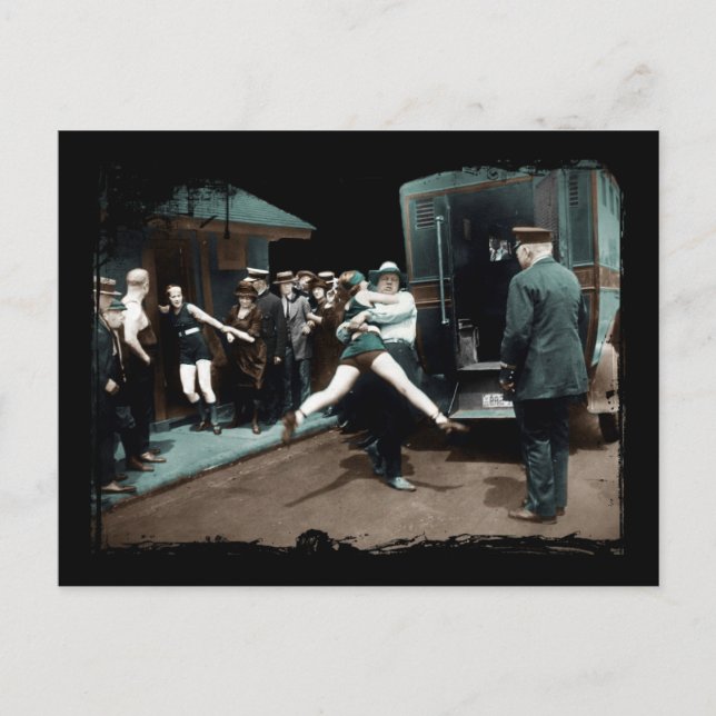 Bathing Kostym Arrests USA Vykort (Framsida)