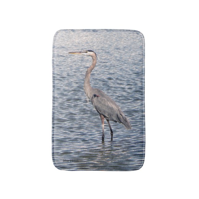 Bathmat Blue Heron vatten Badrumsmatta (Framsidan (Vertikal))