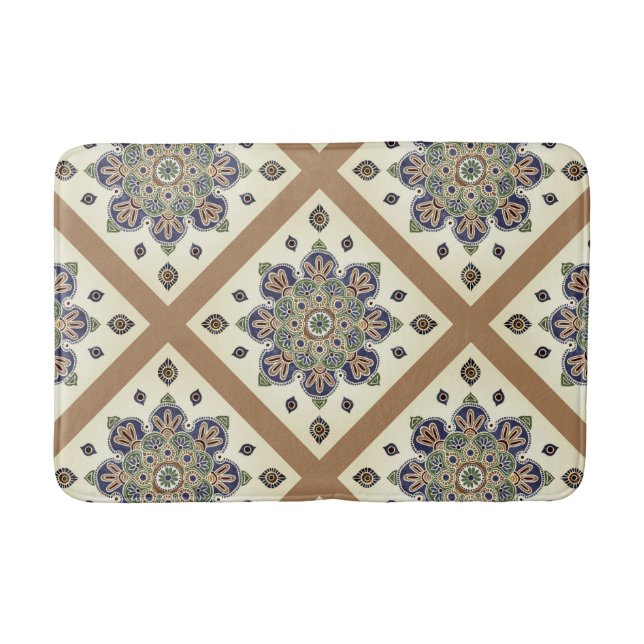 Bathmat med medallion trellis-utskrift badrumsmatta (Framsidan)