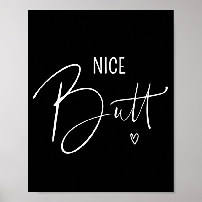 Bathroom Decor Nice Butt Funny Wall-citat Poster (Framsidan)