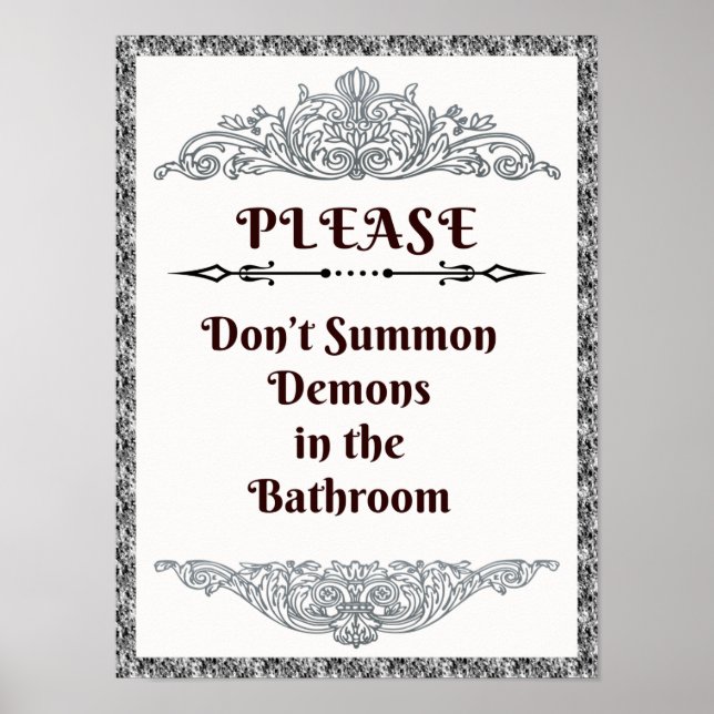 Bathroom Demons Poster (Framsidan)