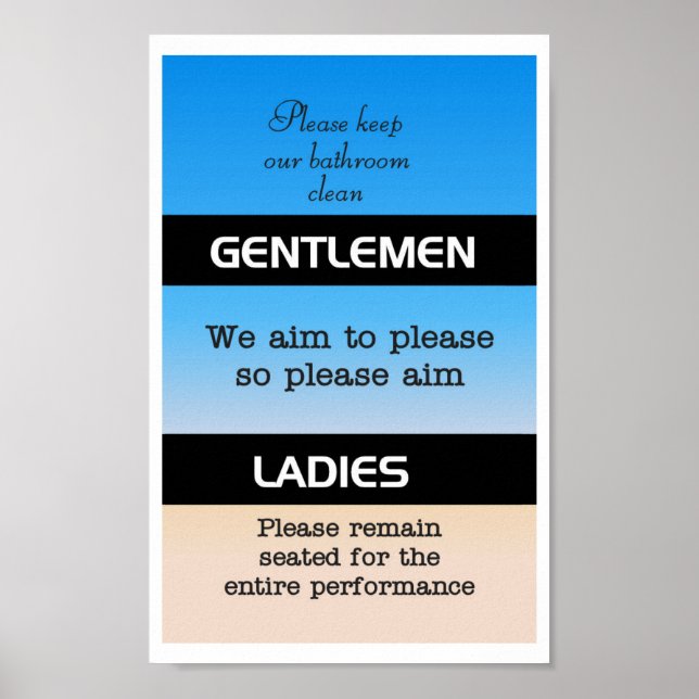Bathroom Etiquette Poster (Framsidan)