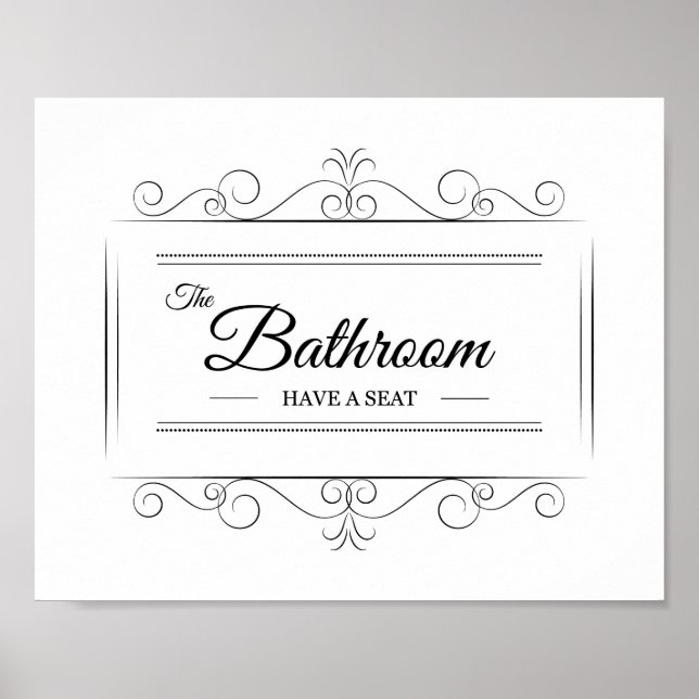 Bathroom har en sittande nyck poster (Framsidan)