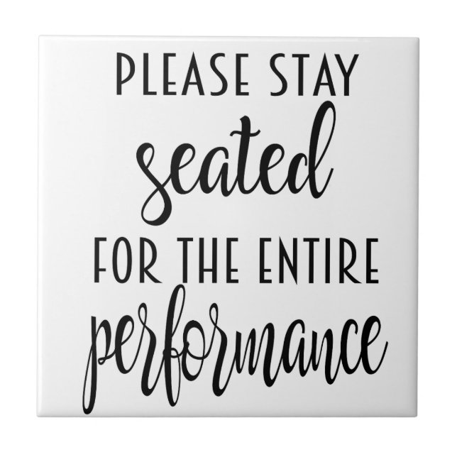 Bathroom Humor Sign, Toilet Humor Ceramic Tile Kakelplatta (Framsidan)