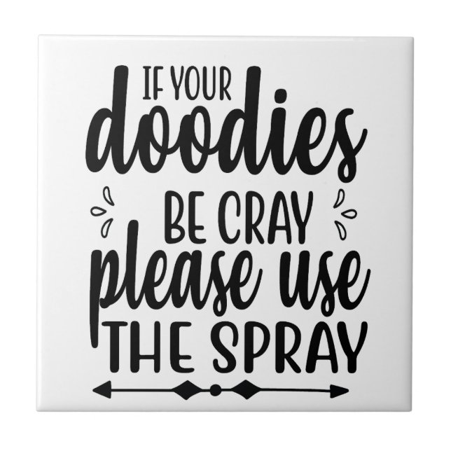 Bathroom Humor Sign, Toilet Humor Ceramic Tile Kakelplatta (Framsidan)