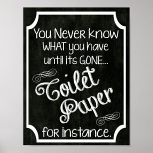 Bathroom Humor-skyltsskylt Poster