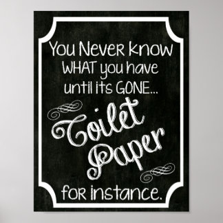 Bathroom Humor-skyltsskylt Poster