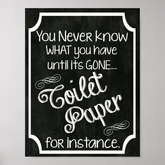 Bathroom Humor-skyltsskylt Poster (Framsidan)