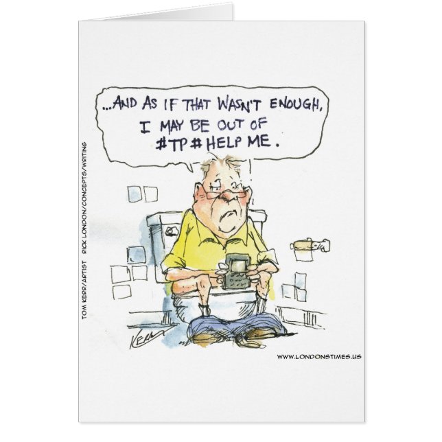 Bathroom inte 4 Social Networking Funny Tees & Gif Hälsningskort (Framsidan)