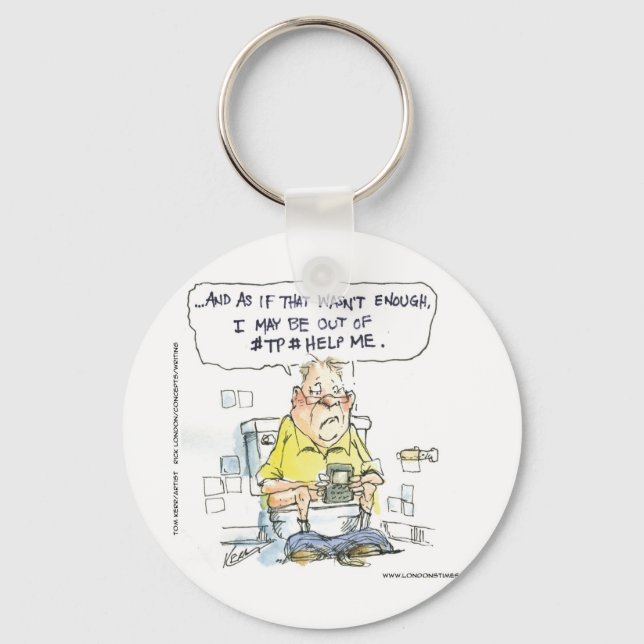Bathroom inte 4 Social Networking Funny Tees & Gif Nyckelring (Framsida)