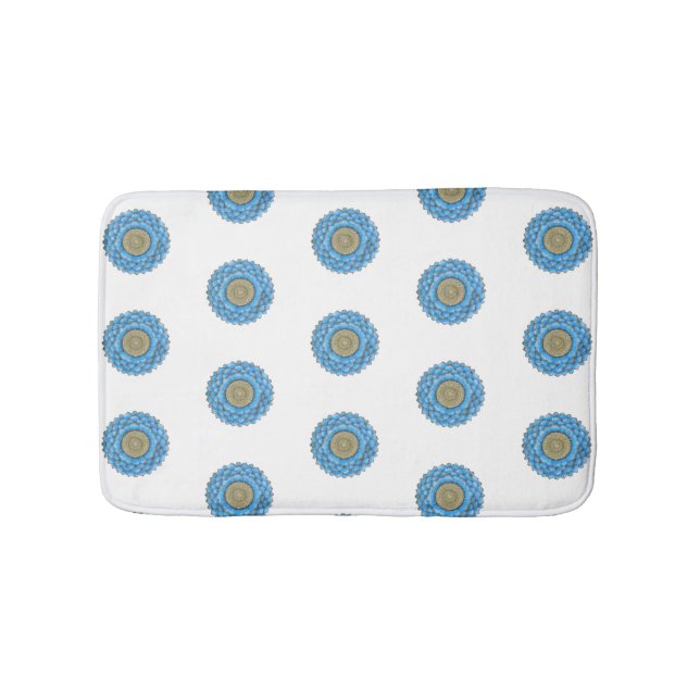 Bathroom mat with hand- drawn mandala design badrumsmatta (Framsidan)