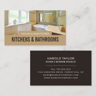 Bathroom Porträtt, Kitchen & Bathroom Fitter Visitkort