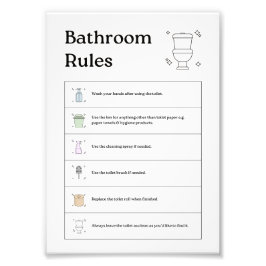 Bathroom Regler Essential Etiquette Poster
