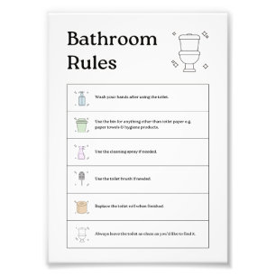 Bathroom Regler Essential Etiquette Poster