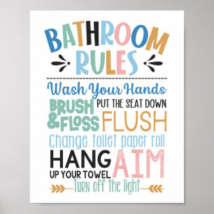 Bathroom Regler Kids Wall Poster