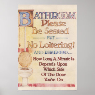 Bathroom Regler Poster