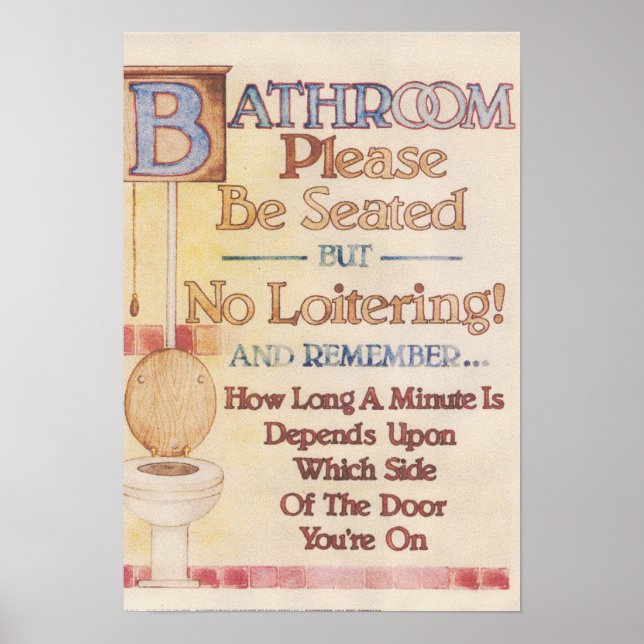 Bathroom Regler Poster (Framsidan)