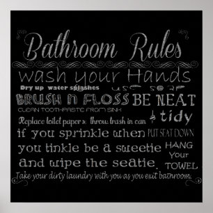 Bathroom Regler Poster