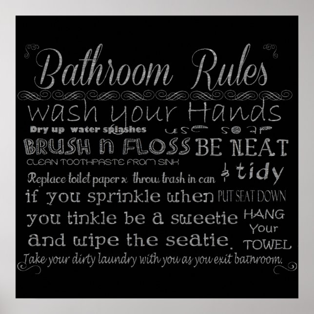 Bathroom Regler Poster (Framsidan)