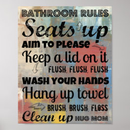 Bathroom Regler Poster | Hug Mamma 8 x 10