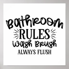 Bathroom Regler Wall Art Roliga meningar Poster