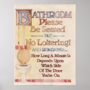 Bathroom - sätt dig poster