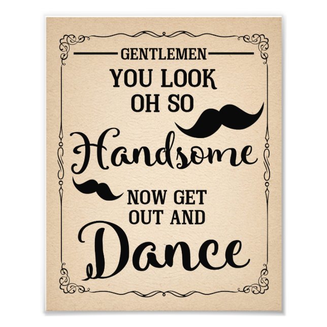 BATHROOM SIGN FÖR MANAR party eller bröllop Fototryck (Framsidan)