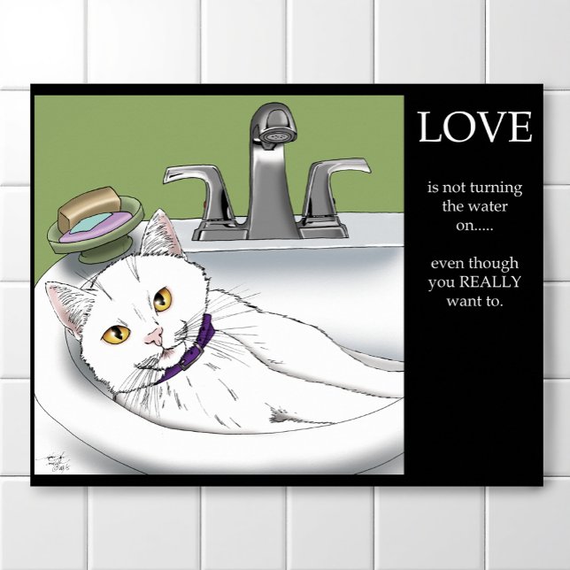 Bathroom Sink Cat Poster (Skapare uppladdad)