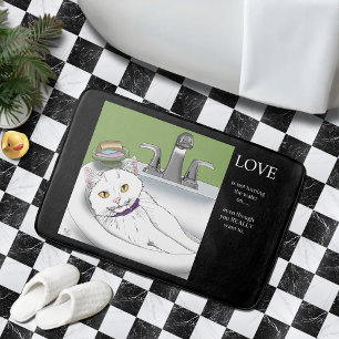 Bathroom Sink White Cat Badrumsmatta