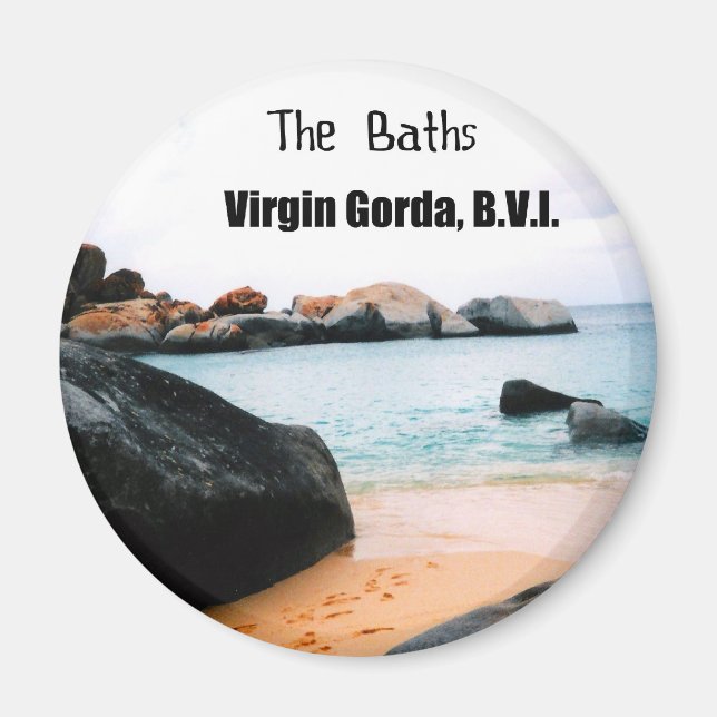 Baths, Virgin Gorda B.V.I. Magnet (Framsidan)