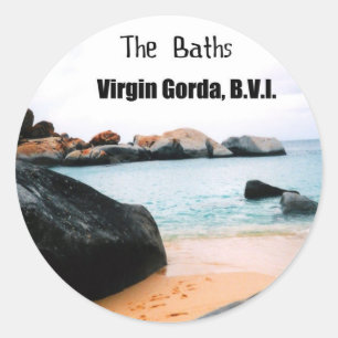 Baths, Virgin Gorda B.V.I. Runt Klistermärke