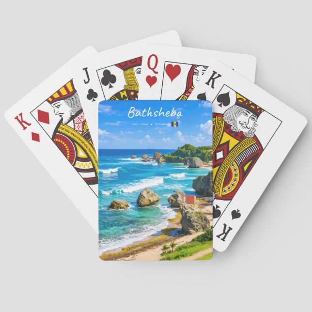 Bathsheba, Barbados - Tropisk kust Casinokort (Baksidan)