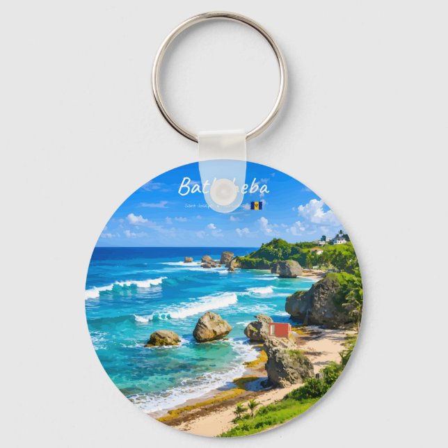Bathsheba, Barbados - Tropisk kust Nyckelring (Framsida)