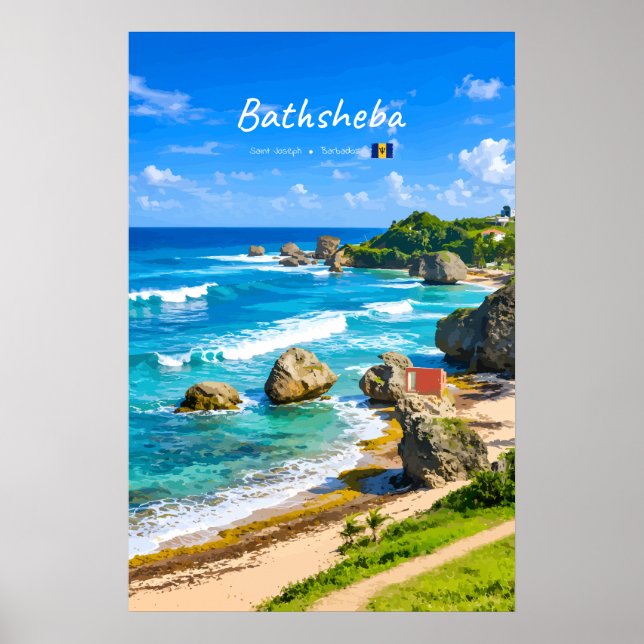 Bathsheba, Barbados - Tropisk kust Poster (Framsidan)