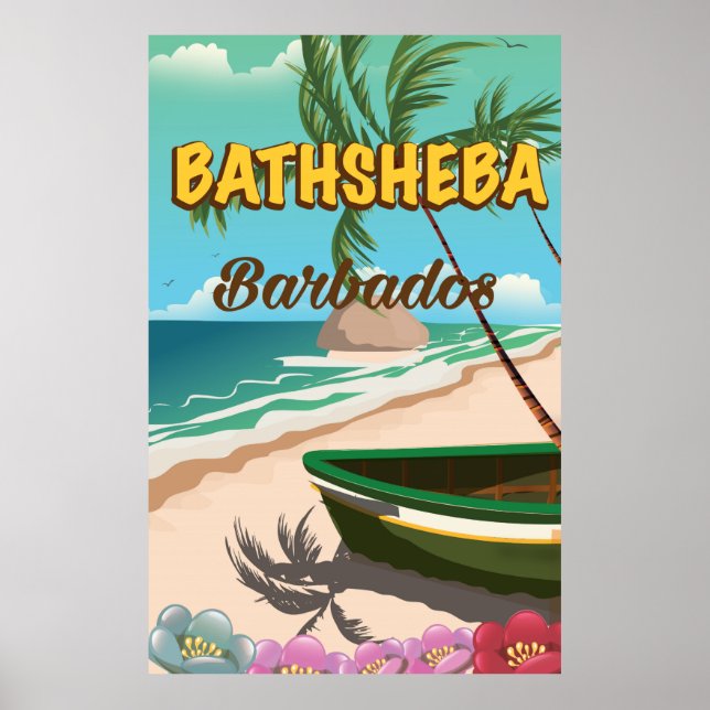 Bathsheba Beach Barbados semester poster (Framsidan)