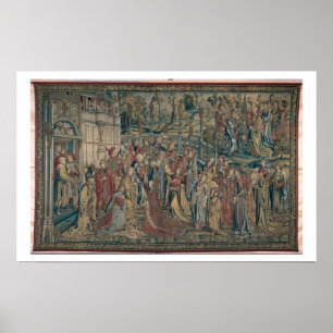 Bathsheba beordrade till Palace, David Tapestry Poster