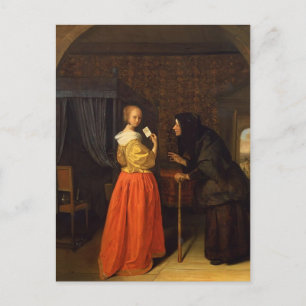 Bathsheba Receiving David s Brev av Jan Steen Vykort
