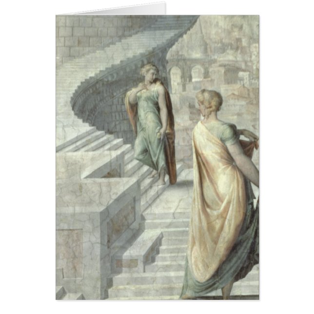 Bathsheba som besöker David, c.1553 Hälsningskort (Framsidan)