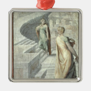 Bathsheba som besöker David, c.1553 Julgransprydnad Metall