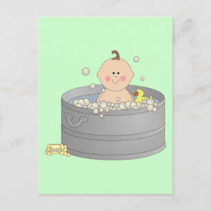 Bathtime Baby Vykort