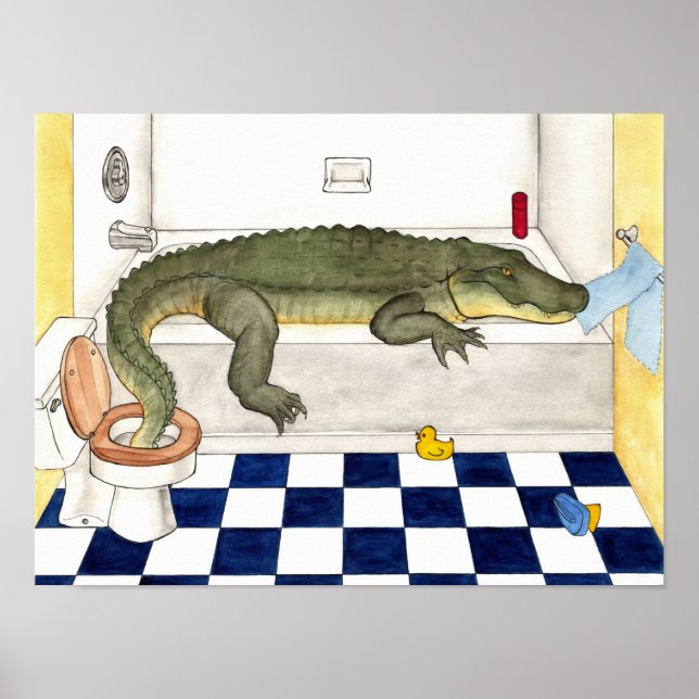 Bathtub Alligator Poster (Framsidan)