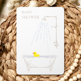 Bathtub Anka Baby Shower Gender Neutral Neutral Inbjudningar