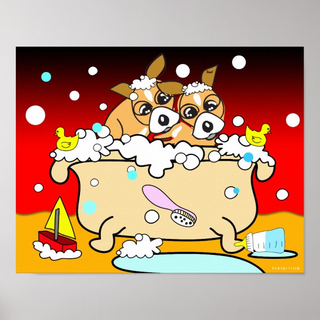 Bathtub Chihuahua Puppy Poster 10 (Framsidan)