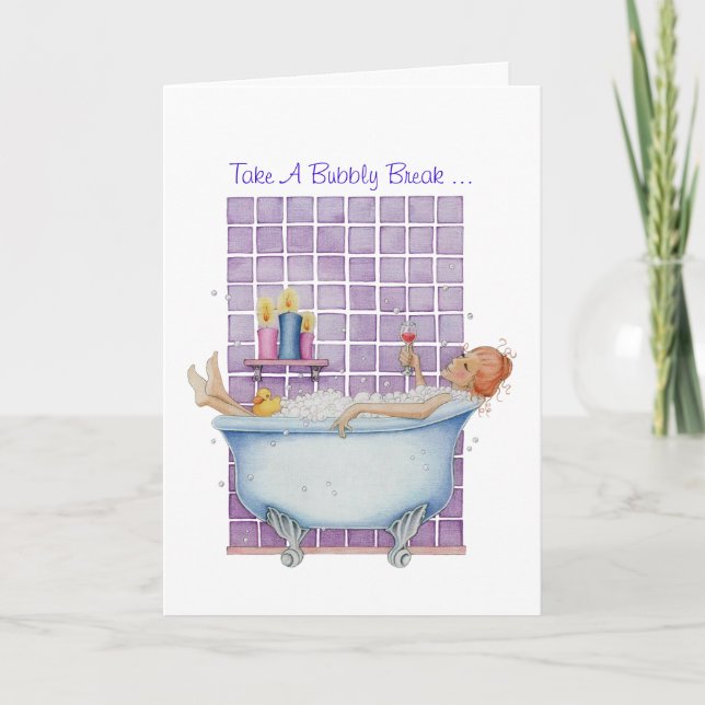 Bathtub Joy Card Kort (Framsida)